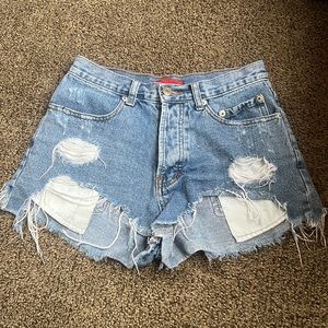 Signature8 Denim Distressed Jean Shorts Size: Small